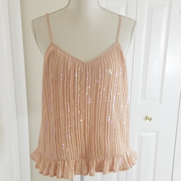 Anthropologie Amelie Beaded Sequined Tank Sz 10 - Picture 3 of 7